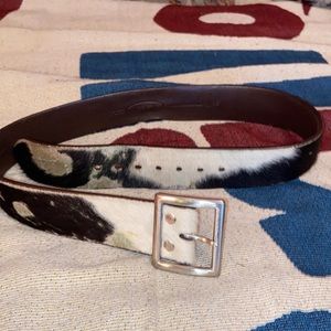 brave beltworks cow print cowhide belt size 32